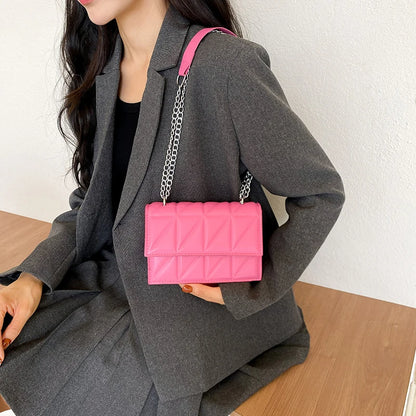 Designer Fashion Women Shoulder Bag Ladies PU Leather Handle Handbags Chain Strap Crossbody Bags for Women