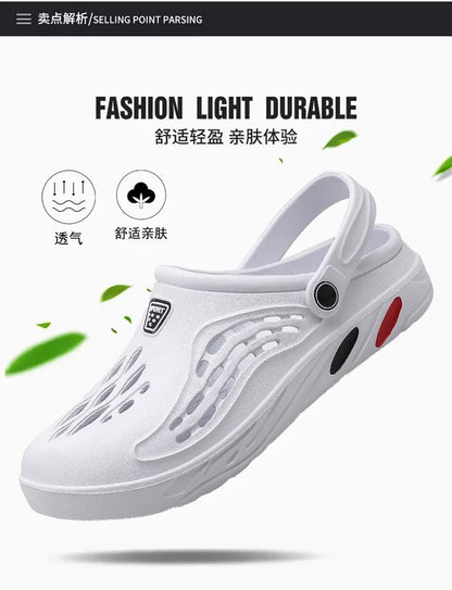 Summer Unisex Clogs Sandals Shoe Men Woman Hoof Thongs Stamp Garden Beach Big Size 36-49 Slippers for Men's Shoes Zapatos Hombr