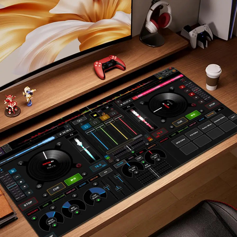 Radio Dj Workbench Large Gaming Mousepad Keyboard Gamer Mouse Pad on The Table Speed Desk Mat Anime 900x400 1000x500 Mouse Mat