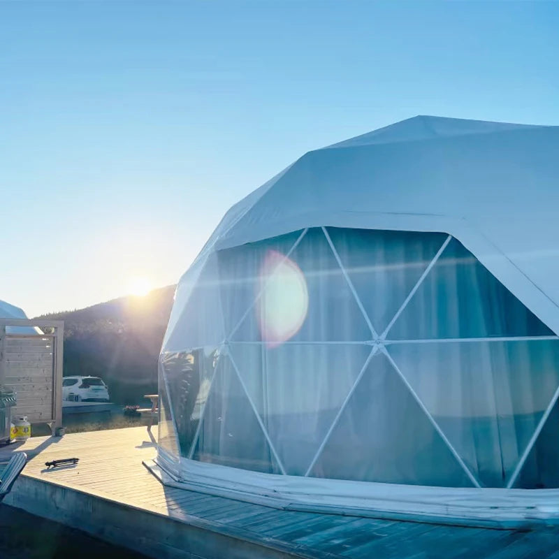 Transparent Geodesic Dome Tent, Luxury Igloo Greenhouse House Clear Bubble Dome Shelter for Backyard Garden Outdoor Activities