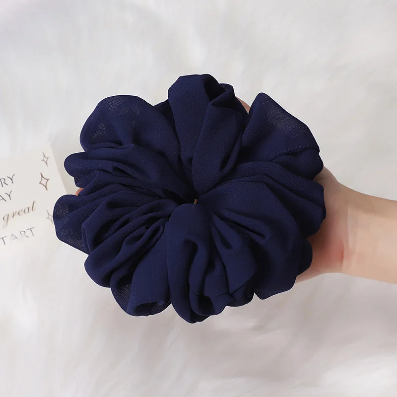 High Quality Extra Large Premium Oversize Malaysia Chiffon Big Size Muslim Hijab Scrunchies