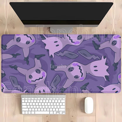 Gaming Pokemon Mimikyu Anime Kawaii PC Mouse Pad Keyboard Overlock Larger Mousepad PC Offices Non-slip Base HD Printing Desk Mat