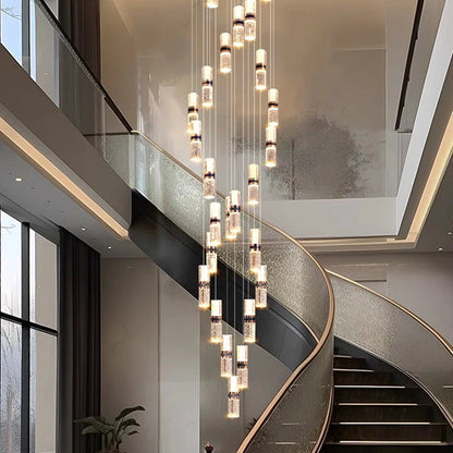 Modern home decoration crystal chandelier, stair Pendant lamp, living room Pendant lights, interior lighting