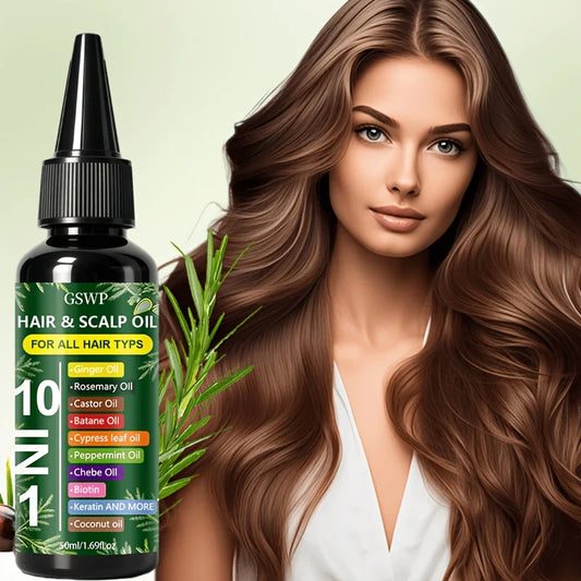 GSWP 10-in-1 Moisturizing Hair Oil: Hydrates and nourishes to care for your tresses.50ml/100ml