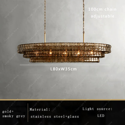 Glass Chandeliers Lights 2026 Classic Round Hanging Lamps for Ceiling Home Decoration Lighting Gold Lustres Lamparas De Teto
