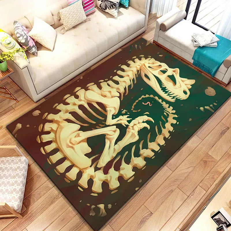 3D Dinosaur Fossil Art Pattern Rug Carpet for Living Room Bathroom Mat Creative Doormat Carpet for Bedroom Home Decor  Коврик