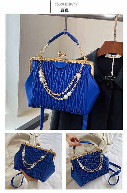 New Summer Women's Shoulder Bag Thick chain Handbag Sense of luxury Ladies Clouds Crossbody Messenger Bags Designer PU Women Bag
