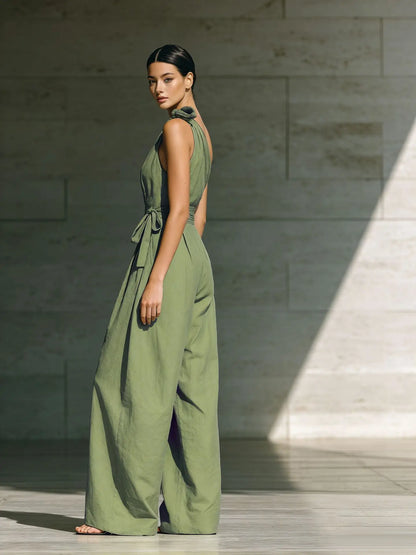 Fashion Sleeveless Jumpsuits For Woman 2026 Summer Casual One Shoulder One Piece Clothes Rompers High Quality Elegant