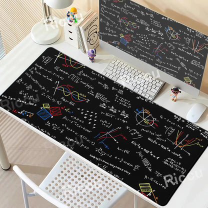 Formula Science Mousepad XXL Black Desk Mats MousePads Keyboard Pad Geometric Math Formula Gamer Anti-slip PC Extended Table Mat