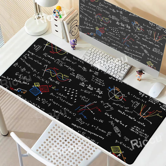 Formula Science Mousepad XXL Black Desk Mats MousePads Keyboard Pad Geometric Math Formula Gamer Anti-slip PC Extended Table Mat