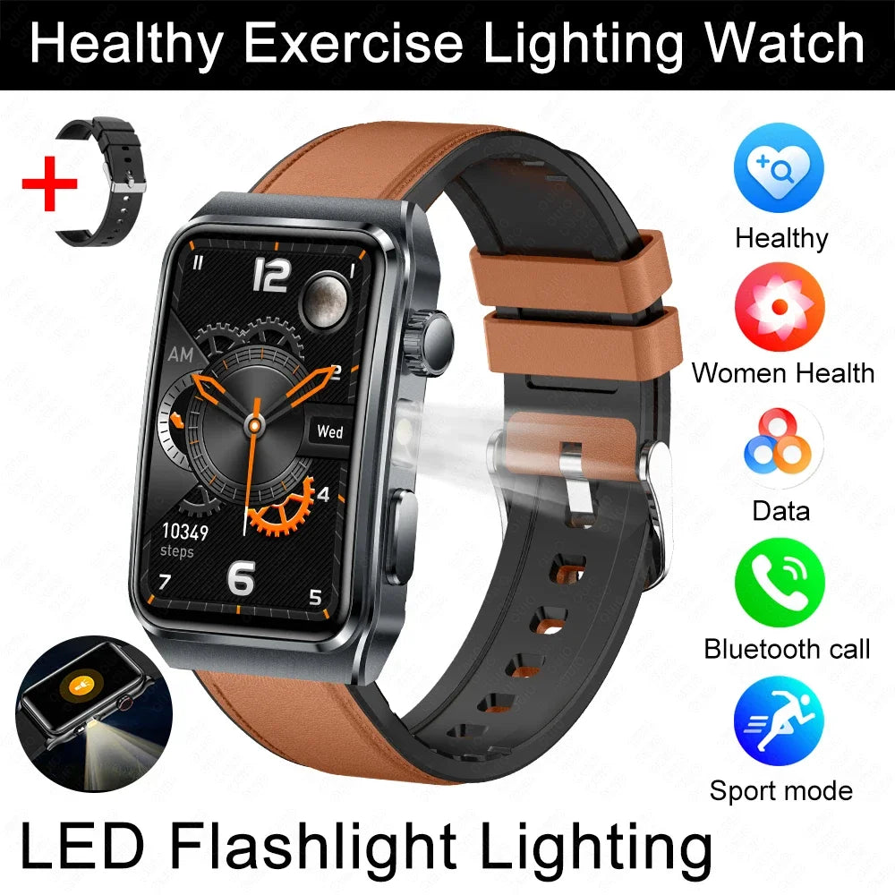 2025 New Nursing Grade ECG+PPG Pulse therapy Smartwatch Men Blood lipid Uric acid Bluetooth call Health Bracelet For Android iOS