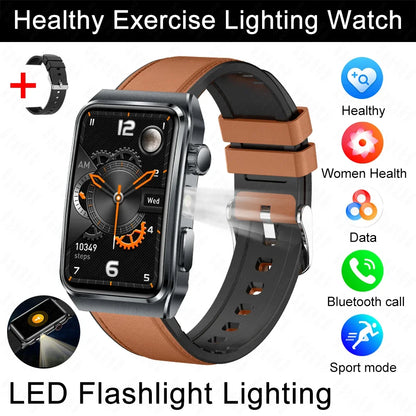 2025 New Nursing Grade ECG+PPG Pulse therapy Smartwatch Men Blood lipid Uric acid Bluetooth call Health Bracelet For Android iOS