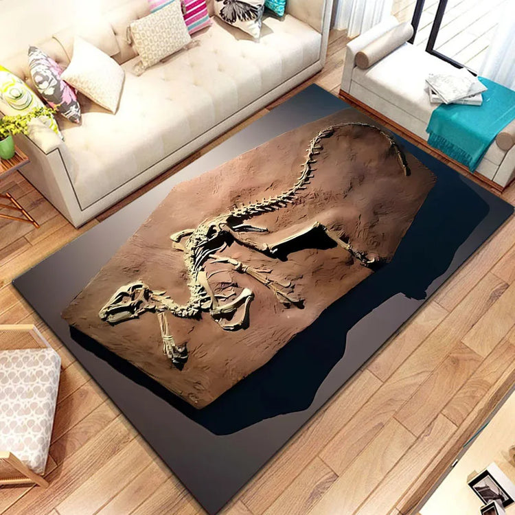 3D Dinosaur Fossil Art Pattern Rug Carpet for Living Room Bathroom Mat Creative Doormat Carpet for Bedroom Home Decor  Коврик