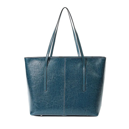 Luxury Women Leather Tote Bag Top Layer Cowhide Large Capacity Fashionable Handbag Brand Designer Shoulder Bag 2025 New Handbag