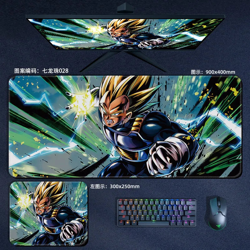 High Quality Print Dragon Ball Leather Mouse Pad Oversized Japanese Anime Nostalgic Son Goku Desk Mat Keyboard Pad Notebook Pad