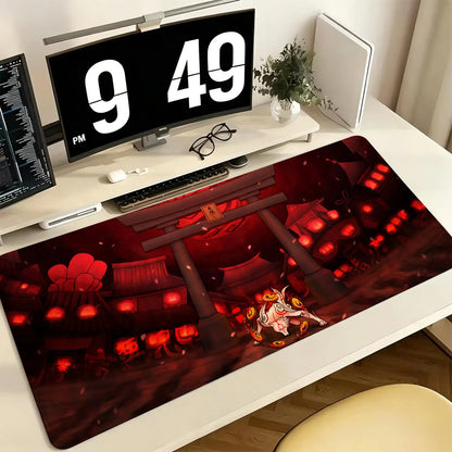 Pro E-Sports XXL Gaming Mousepad Extra Large Non-Slip Stitched Edge Keyboard Laptop Desk Mat For PC Gamer Cartoon Okami