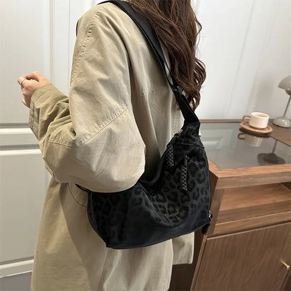 1pc Leopard Print Crossbody Bag for Women, Trendy Casual Shoulder Purse with Adjustable Strap, Fashionable Zipper Pocket Purse