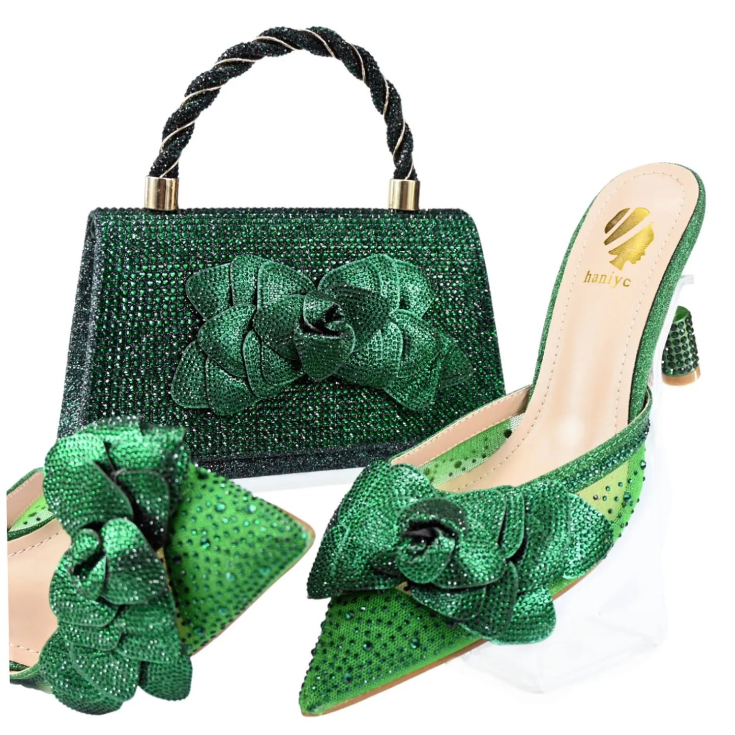 Doershow  Lastest Italian Design Fashion Style Ladies Shoes with Matching Bag Set 2025 Nigerian Shoes and Bag Set  HA1-1