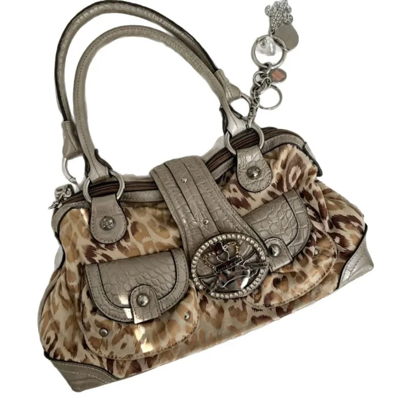 Fashionable Retro Large Capacity Crossbody Bags for Woman Shoulder Bag Leopard Print Purse and Handbag Designer Bag Bolsos Mujer