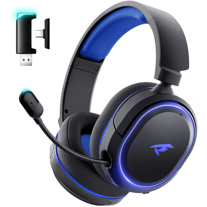 Picun G2 Wireless Gaming Headset Bluetooth 2.4G Headphones 7.1 Surround 5ms Low Latency ENC Mic for PC PS4 PS5 Phone Switch