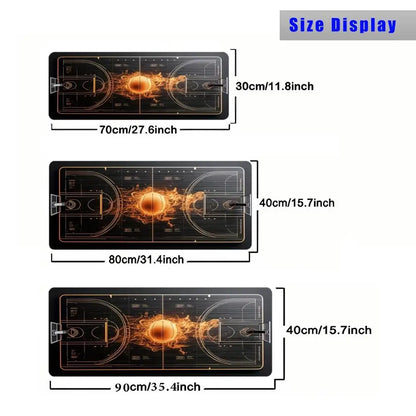 Basketball court Mouse Pad Large Computer Office Game Table Mat Rubber Anti-slip Stitched Edge Keyboard Mat 90x40 XXL Desk Pad