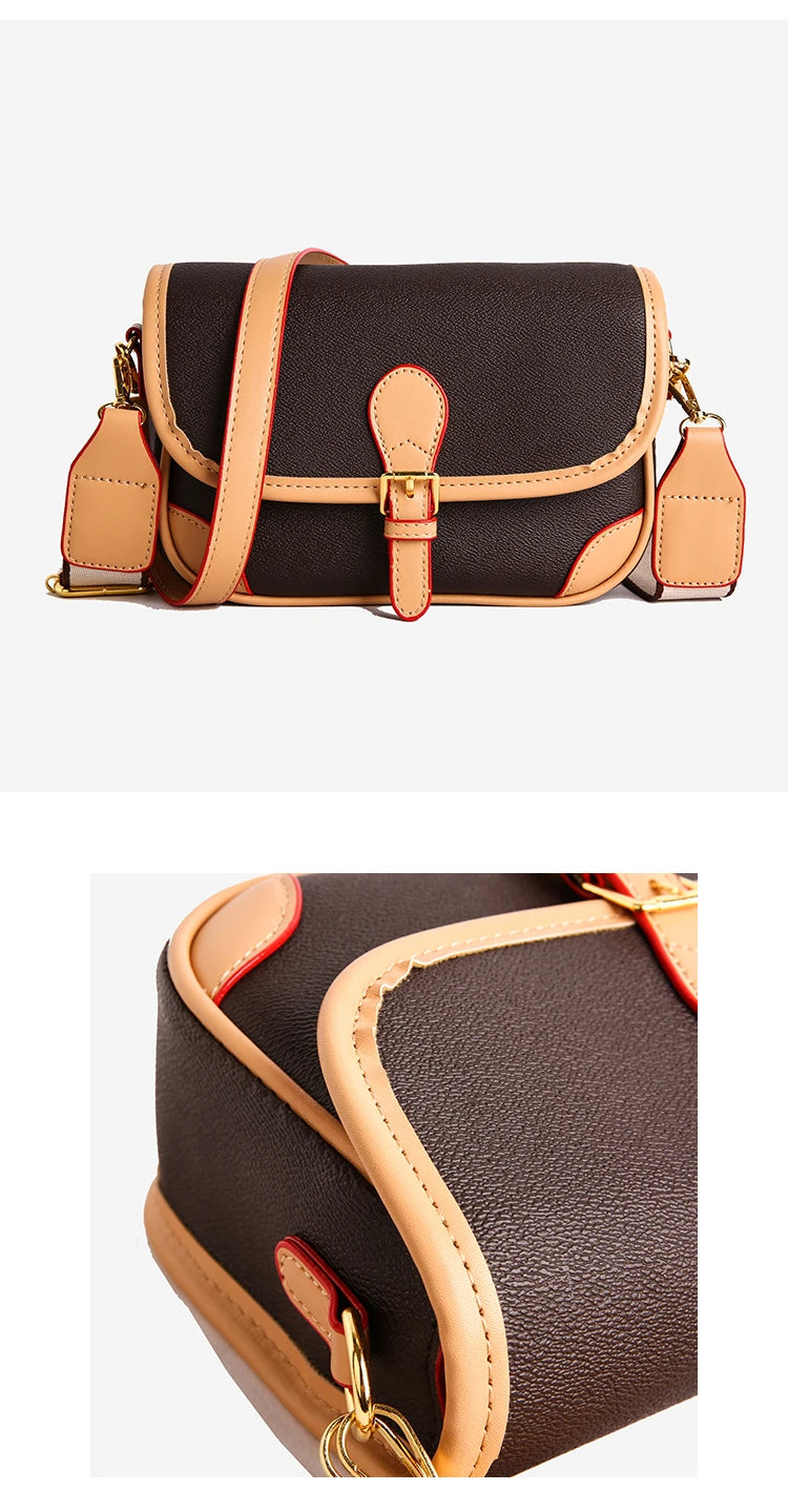 Fashion Women's Shoulder Bag Vintage Simple PU Leather Crossbody Bags for Women Luxury Designer Bag Ladies Purses and Handbags
