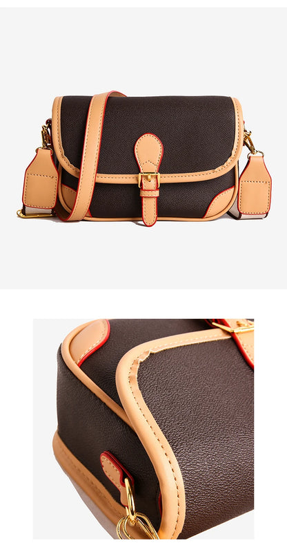 Fashion Women's Shoulder Bag Vintage Simple PU Leather Crossbody Bags for Women Luxury Designer Bag Ladies Purses and Handbags