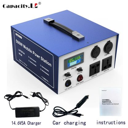 12v50AH Lifepo4 battery Portable power station 60AH Lithium Inverter 220V 500W For Outdoor Camping available mobile 30AH 25AH
