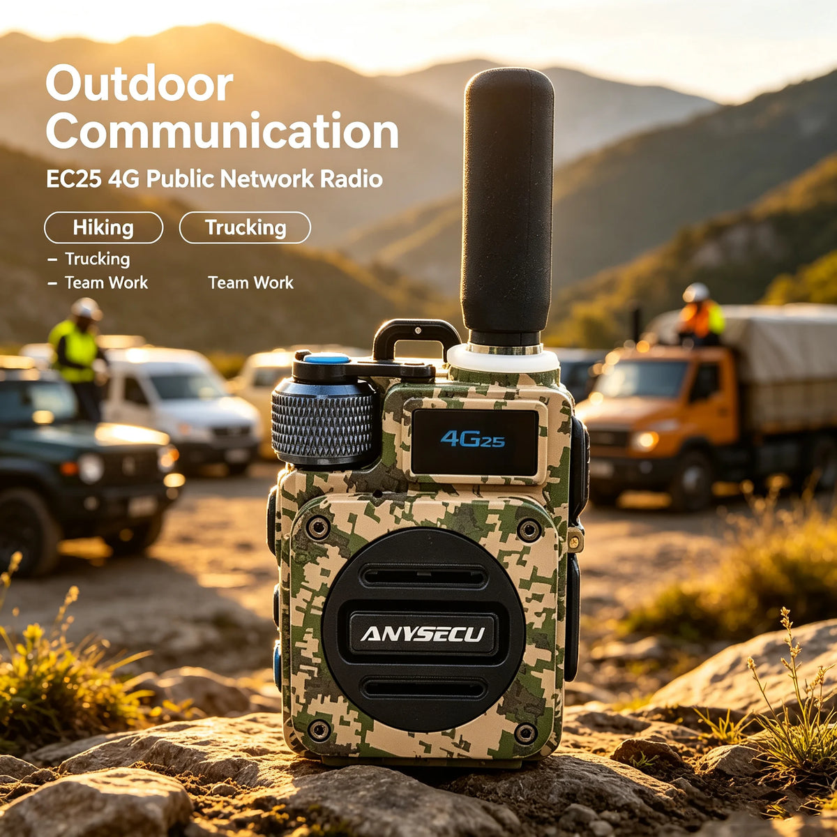 Hot SALE 4G Radio Camo G6 Australia B4 Band EC25-AU Type-C 6800mAh Battery Portable PoC Mini Two Way Radio With Realptt Platform