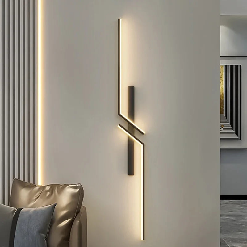 LED Wall Lamp Modern Minimalist Strip Wall Decor Lights Lighting For Bedroom Bedside Living Room TV Sofa Lobby Background Decor