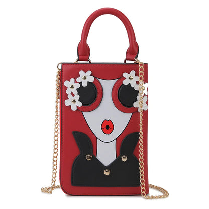 Sexy Lady Face Purses and Handbags for Women Fashion Designer Chain Shoulder Bag Party Clutch Funky Female Crossbody Bags 2022