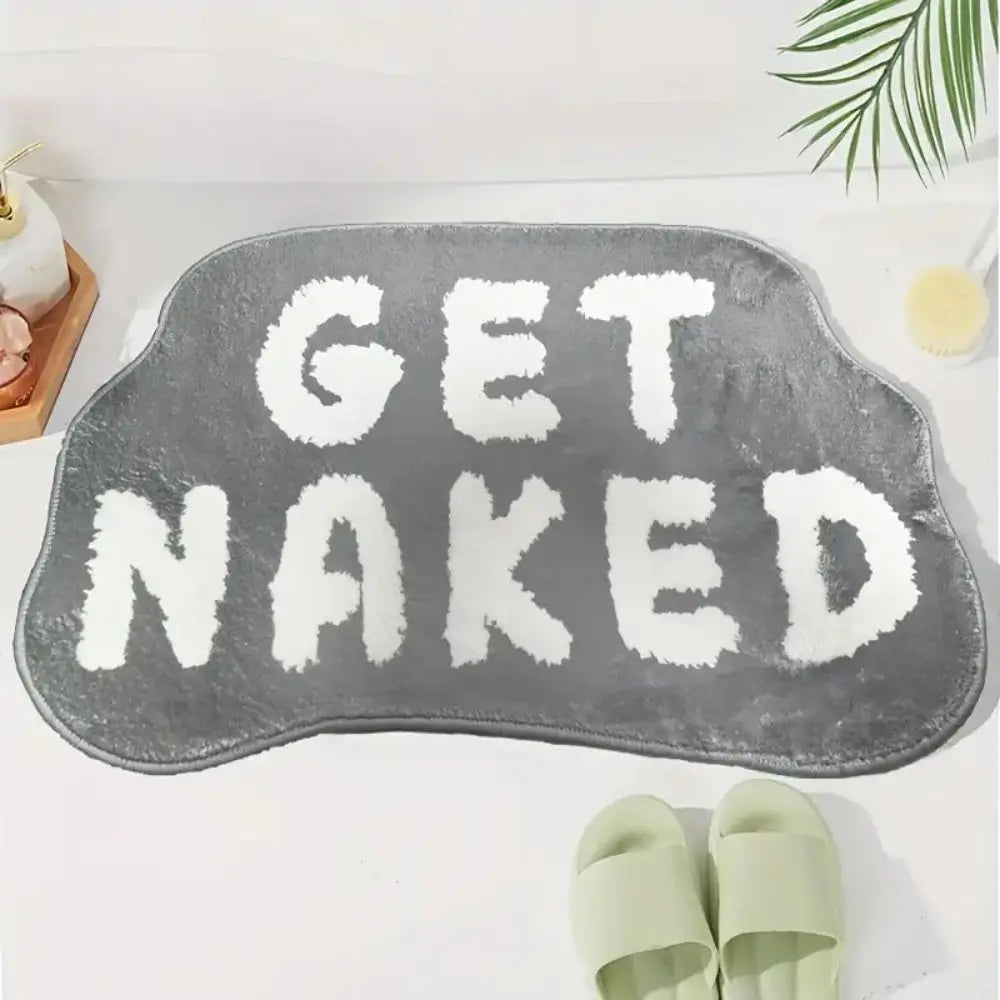 VIKAMA Alphabet Shaped Faux Sheep Velvet Carpet Soft Non-Slip Bathroom Floor Mats Bedroom Kitchen Rugs Home Decoration