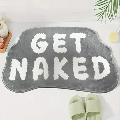 VIKAMA Alphabet Shaped Faux Sheep Velvet Carpet Soft Non-Slip Bathroom Floor Mats Bedroom Kitchen Rugs Home Decoration