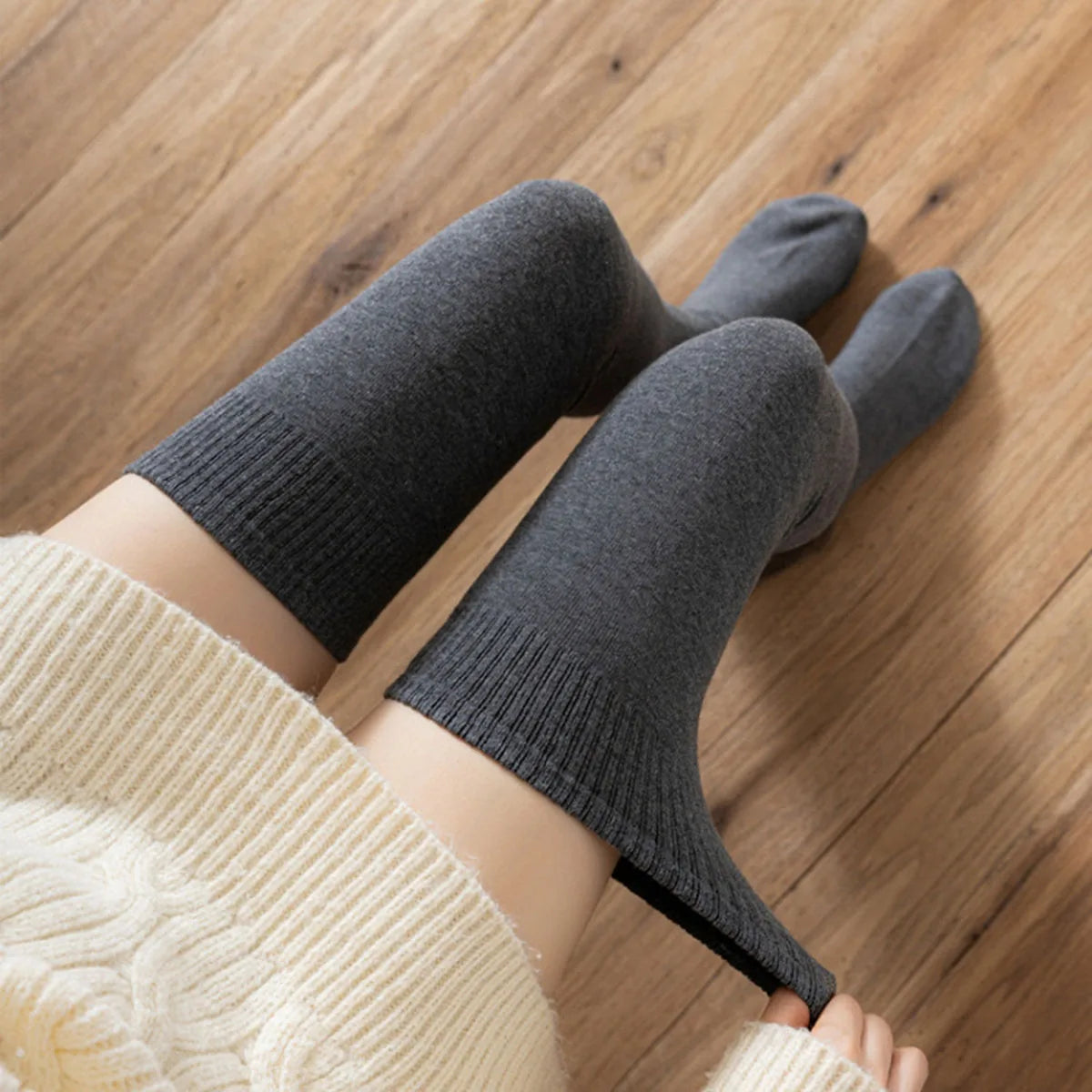 1/2Pcs Extended Over Knee High Socks Silicone Anti Slip High Tube Cotton Socks High Elasticity Loose Oversized Women's Stockings