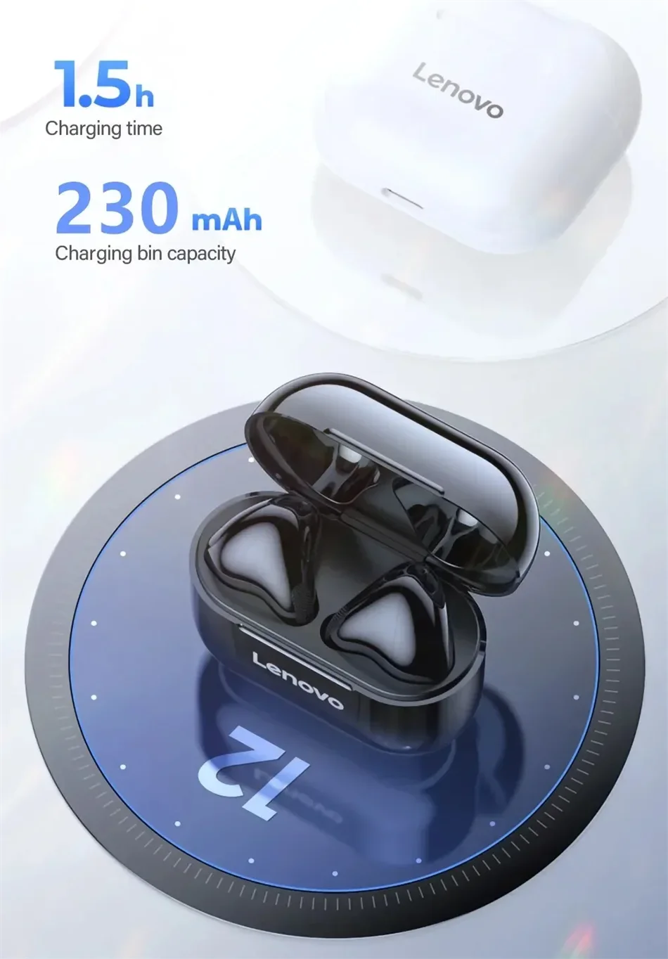 Original Lenovo LP40 Wireless Headphones TWS Bluetooth Earphones Touch Control Sport Headset Stereo Earbuds For Phone Android