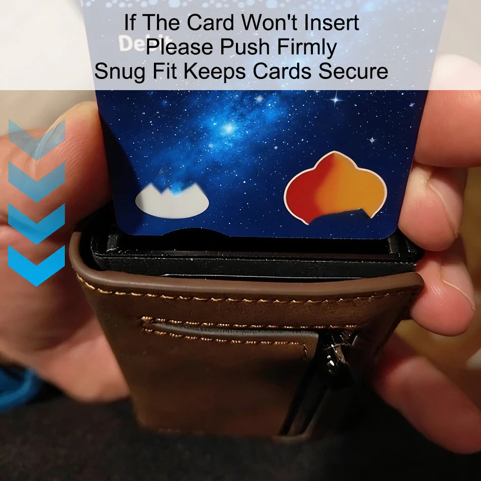 Rfid Credit Card Holder Men Wallets Mini Handbags Luxury Brand Bag Cardholder Case Leather Magnetic Coin Purse Hand Bag for Men