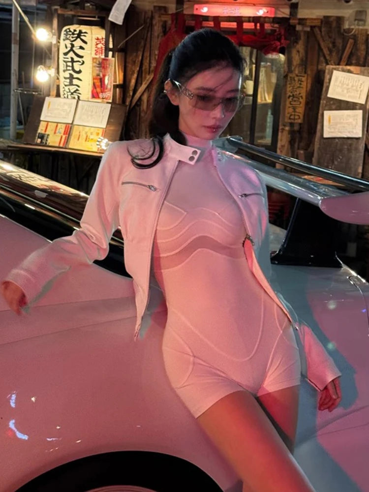 2025 Summer Fashion New Women's Elegant and Sexy Sports Stretch Jumpsuit Design Versatile Street Hot Girl Jumpsuit
