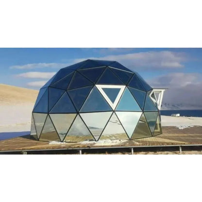 Luxury Transparent Glass Igloo Geodesic Dome Tent, Outdoor Glamping Hotel Tent For Resort Vacation Camping Accommodation