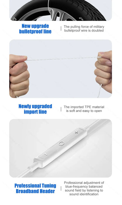 Original Headphones For iPhone 15 14 11 12 13 Pro Max Earphones XR X XS 8 Plus Bluetooth Wired Earbuds Headset Accessories