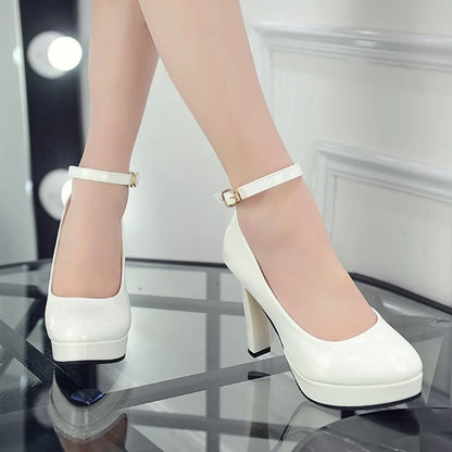 2025 Women's Black High Heels Spring Casual Shoes Women's High Heels Solid Color Wedge Shoes Plus Size High Heels Size 34-40