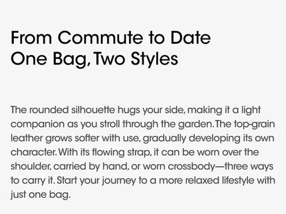 Amazing Song Original Design Half Moon Bag Small Top Grain Leather 2026 New Fashionable Women's Bags