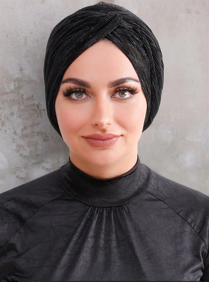 Glitter Muslim Inner Hijabs Women Ventilate Instant Turban Headscarf Woman Caps Islamic Lightweight Design (31g）