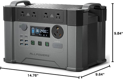 ALLPOWERS S2000 PRO Power station 2400W（Peak 4000W）Solar Generator 1451WH Power Supply with UPS for Camping Home Use Emergency
