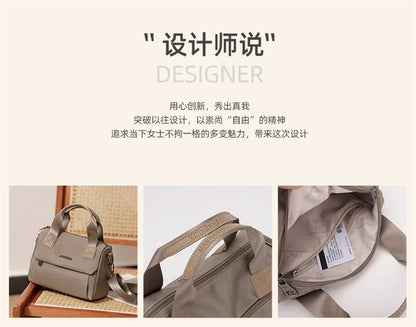 Ladies Lightweight Shoulder Bag Waterproof Nylon Handbag for Commuter Work Casual Crossbody Bags for Women Messenger Bag