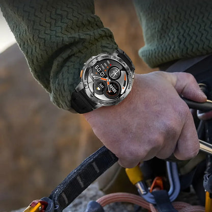 TANK Ultra Outdoor Smartwatch 1400mAh Battery Military Watches Waterproof Two-color Tactical LED Flashlight Men Sports Bracelet