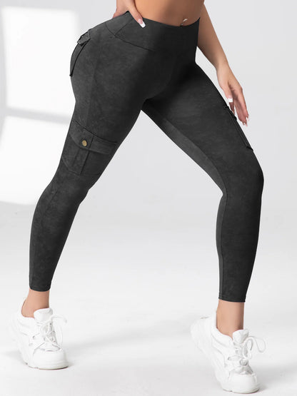 Pockets Gym Leggings Women High Waist Fashion Fitness Pants Skinny Stretch Outdoors Comfortable Sport  Leggings