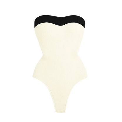 2Pcs Black White Swimsuit 2026 Bandeau Biquini Women Sexy Bikini Push Up Swimwear Female Patchwork Dress Bathing Suits Beachwear
