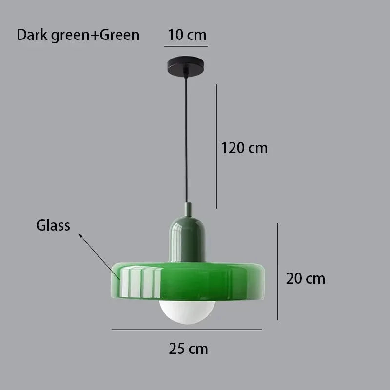 Nordic Retro Glass Pendant Lamps Indoor E27 LED Chandelier Living Room Dining Room Bedroom Kitchen Decorative lights Fixture