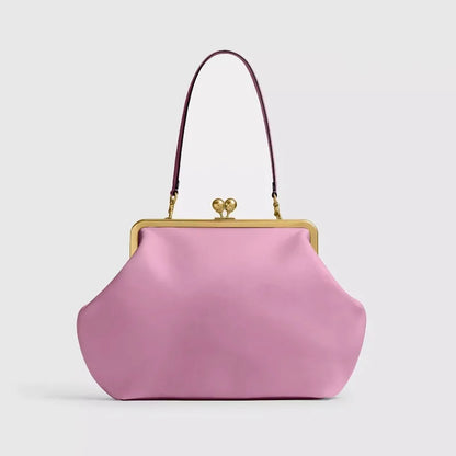 Large Clip Bags For Women Famous Brands Runway Styles Frame Kiss Lock Shell Handbag Classic Fashion Exquisite Trend Shoulder Bag
