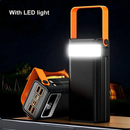 Gaiaray 50000mAh 80000mAh Portable Power Bank 120W Fast Charging Power Station Emergency Power Bank LED Charger for Home Camping